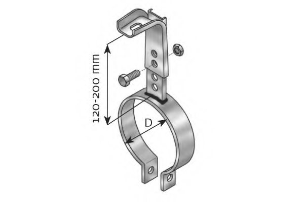 DINEX 98184 Holding Bracket, silencer